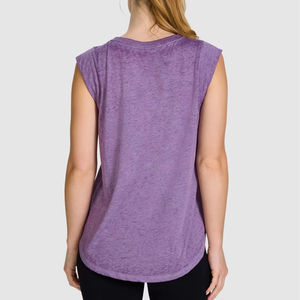 เสื้อกล้ามผู้หญิงผ้าฝ้ายระบายอากาศได้ดีพิมพ์ลายโลโก้ได้ตามต้องการ - Product Image 4