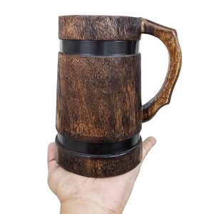 Bamboo Style Wooden <b>Mug</b> Sustainable and Stylish Wooden <b>Travel</b> <b>Mug</b> With Handle Perfect for Gifting - Product Image 3