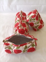 Grand sac de plage en coton matelassé rayé à fermeture éclair écologique vintage pour femmes