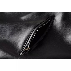 Chaqueta de invierno para hombre de calidad superior al por mayor 2025 prendas de vestir de cuero genuino a prueba de viento sólidas con cuello levantado para motociclismo - Product Image 2