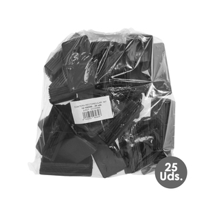 Contera in Plastica Rettangolare per Interni Colore Nero 100x50 mm Confezione da 25 Unità - Product Image 3