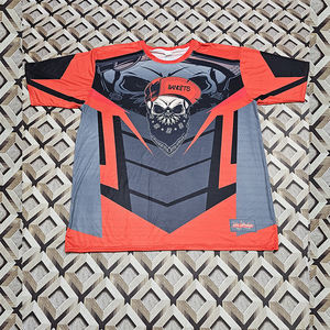 Camiseta de Softbol Sublimada Personalizada Auténtica con Rayas, Manga Corta para Hombre, 100% Poliéster, de Alta Calidad y Secado Rápido - Product Image 1