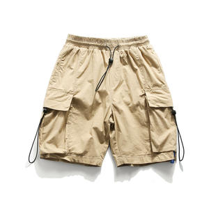 Short cargo multicolore à séchage rapide pour hommes, mode personnalisée, vente en gros de streetwear fin pour la course et la pêche à motif solide - Product Image 3