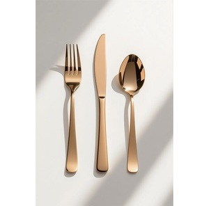 Luxury Rose Gold Cutlery <b>Set</b> Stainless Steel Flatware Spoon Fork Knife Electroplated Tableware Hotel Restaurant <b>Dinnerware</b> <b>Set</b> - Product Image 1