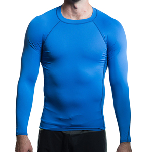OEM 100% polyester Compression Rash Guard hommes haute qualité à manches longues chemise athlétique hommes personnaliser entraînement Fitness t-shirt hommes - Product Image 1