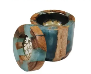 Nouveau style tendance, brûleur de Bakhoor fait main, diffuseur d'aromathérapie, bougies parfumées, diffuseur d'ambiance, porte-encens en résine et bois - Product Image 1