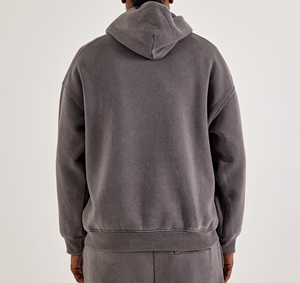 Sweat à capuche en molleton de coton lourd de qualité supérieure, unisexe, coupe décontractée, impression et broderie de logo streetwear personnalisés disponibles - Product Image 5