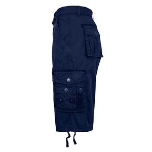 2024 pantalones cortos Cargo de algodón con logotipo impreso personalizado para Hombres estilo callejero patrón sólido pantalones cortos casuales hasta la rodilla ecológicos - Product Image 2