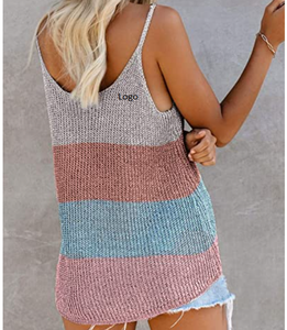 Hot Selling Women's Scoop Neck Tank <b>Tops</b> Knit Shirts Casual Loose Sleeveless Camis Sweater Blouses From Bangladesh - Product Image 6