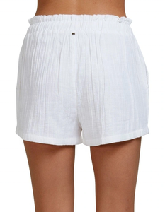 Shorts décontractés en coton respirant et à séchage rapide, texture écologique double gaze, taille élastique, poches, personnalisation en gros - Product Image 3