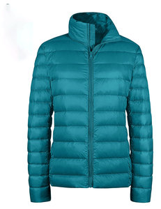 Chaqueta acolchada de manga larga con cremallera frontal de invierno para mujer, chaquetas de moda transpirables de secado rápido de Color sólido para mujer - Product Image 1