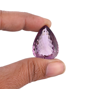 <b>Purple</b> Pear Cut Natural Amethyst 30x22mm 45 Ct for Jewelry Making Ring Necklace Loose Gemstone - Product Image 4