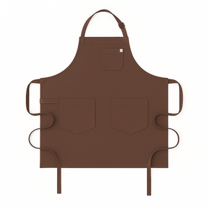 Tablier en toile sans manches résistant à l'eau, faible MOQ, logo personnalisé, style coréen et japonais, tablier de cuisine en coton pour hommes avec poches pour outils - Product Image 3