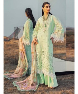 เย็บชุดเดรสแบบชาวปากีสถานที่สุภาพในการออกแบบบูติกด้วยฮิญาบชาราและสวยงาม - Product Image 3