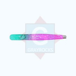 Pinzas profesionales para cejas de acero inoxidable de alta calidad, rocas grises, pinzas de volumen de Punta inclinada duraderas de precisión - Product Image 2
