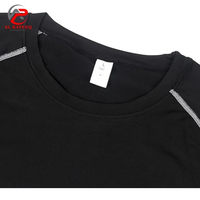 Ensemble de t-shirts et collants de compression ajustés pour hommes, séchage rapide, spandex/polyester, sport, gym, course à pied