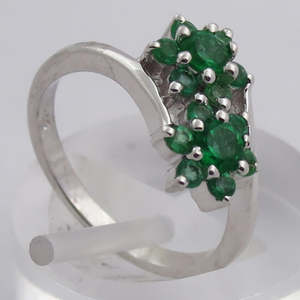 Anillo de Plata 925 con Flor de Citrino para Mujer, Joyería Geométrica con Piedras Preciosas, Chapado en Rodio, Oro Amarillo y Platino para Bodas - Product Image 3