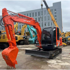 Excavadora roja Hitachi ZX60 Mini 6ton usada con motor de engranaje de motor Yanmar-Maquinaria de movimiento de tierras de alta eficiencia Guangzhou Export - Product Image 3