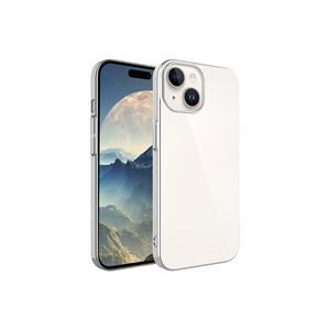 Étui rigide en PC avec cadre argenté de luxe Netzy pour iPhone 15 Plus, coque de protection antichoc pour téléphone portable - Product Image 1