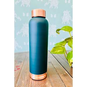 Botella de agua de cobre con diseño de pavo real Premium, fabricante indio, acabado a prueba de fugas de alta calidad - Product Image 4