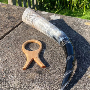 Corne à bière en matériau organique écologique de style viking médiéval - Calice de la puissance viking - Product Image 3