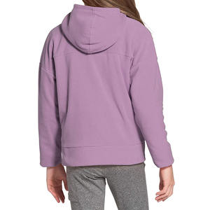 เสื้อฮู้ดปิดซิปขนแกะสำหรับเด็กผู้หญิงขนาดและสีออกแบบโลโก้ได้ตามต้องการเหมาะสำหรับฤดูหนาวสีทึบราคาโรงงานทรงสลิมฟิต - Product Image 5