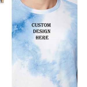 Lavado ácido de manga corta vintage hombres en blanco unisex hombres camisetas para mujeres de alta calidad 2024 Tie Dye China Camiseta de algodón personalizado - Product Image 3
