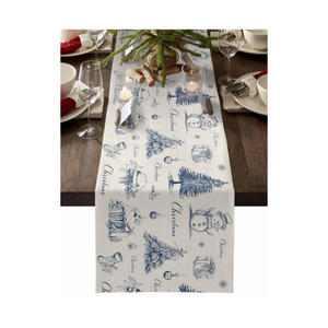 Camino de mesa bordado de 100% algodón de estilo rústico de lujo 250GSM 320TC Handloom resistente a las manchas ecológico GOTS certificado de exportación - Product Image 2