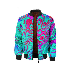 Design personnalisé du fabricant OEM pour hommes pour Harrington Bomber Jacket Softshell avec col montant et impression sublimée Full Zip up - Product Image 5