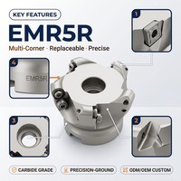 EMR5R 4T/6T Fraise à surfacer indexable à nez rond avec inserts RPMW1003 4 cannelures ODM et OEM personnalisables pour les opérations de fraisage