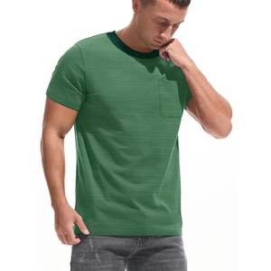 Camiseta Deportiva Ajustada para Hombre con Logotipo Personalizado, Transpirable, de Secado Rápido, Antiarrugas, con Estampado a Cuadros, Cuello Redondo, Impresión Digital - Product Image 2