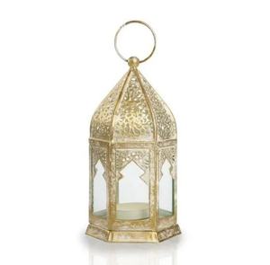 Lanterne décorative marocaine en fer forgé artisanale de luxe pour Noël, mariage et décoration intérieure/extérieure - Product Image 1