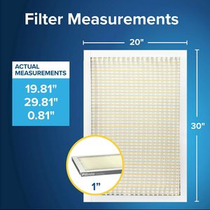 Filtre à air Filtrete 20x30x1 MERV 5, lot de 6 filtres pour climatiseur, fournaise et système HVAC pour la maison, MPR 300 Basic Dust Defense - Product Image 2