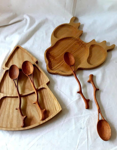 Cucharas artesanales de corazón de madera: utensilios de madera natural duraderos y hermosos para pedidos a granel. - Product Image 4