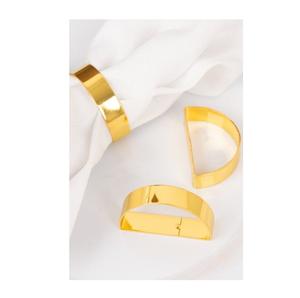 Anneaux de serviette en or, demi-cercle, métal, or brillant, boucles porte-serviettes, anneaux de serviette pour le dîner, Thanksgiving, Noël - Product Image 1