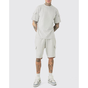 Camiseta de dos piezas hecha a medida, conjuntos cortos, chándal, ropa de verano, conjuntos de pantalones cortos de alta calidad para hombre, fabricante - Product Image 1