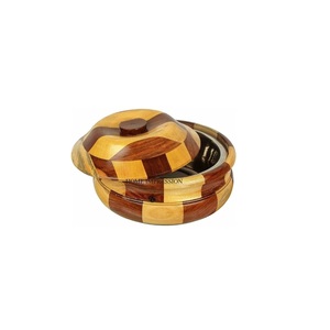 Último patrón, llegada, Metal resistente, Color plateado, Interior pulido hecho con caja Chapati con acabado de esmalte Exterior de madera - Product Image 1