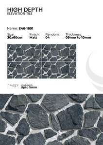 Azulejos de Porcelana para Paredes Exteriores de 300x600 mm, Revestimiento de Paredes Exteriores - Product Image 2