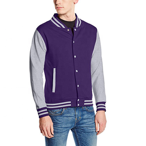 Blouson de baseball unisexe brodé sur mesure, fermeture éclair intégrale, personnalisable, vente en gros usine 2026 - Product Image 2