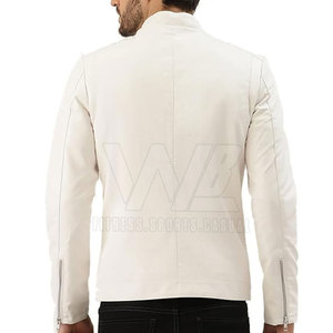Veste en cuir de haute qualité pour homme, col montant, mode hiver, manches longues, coupe-vent et respirante - Product Image 2