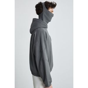 Sweat-shirt en molleton de coton biologique pour homme GRIMELANGE avec détails brodés, doux et confortable - Product Image 4