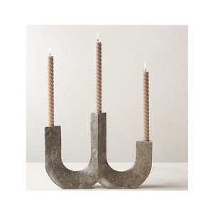 <b>marble</b> <b>candle</b> holder handcrafted pillar stand suitable for wedding centerpiece spa meditation festive events and table styling - Product Image 4