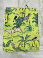 Tissu en sergé de coton sergé imprimé Jungle, motif animalier multicolore, poids moyen, pour robe, costume, sac pour filles