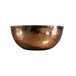 Cuenco decorativo para servir alimentos en el hogar de primera calidad, cobre de alta calidad con cuenco de comida martillado para artículos de hotel, cuenco de comida - Product Image 1