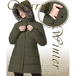 Fashionable Denim Puffer Jacket Unisex Breathable <b>Waterproof</b> <b>Warm</b> Outdoor Stand Collar Washed Vintage Style Winter Front Logo - Product Image 5