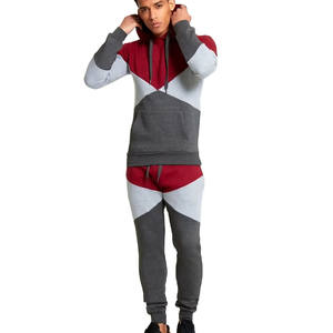 Conjunto Deportivo Informal para Hombre, Color Gris y Marrón con Forro Polar Gris, Sudadera con Capucha de Algodón Suave para Gimnasio, Ropa de Calle o Comodidad Diaria - Product Image 1