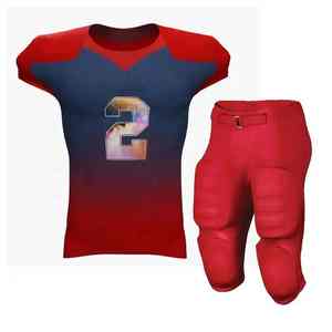 Uniformes de fútbol americano personalizados con impresión de sublimación bordada disponibles en varios tamaños de colores para competiciones deportivas - Product Image 1