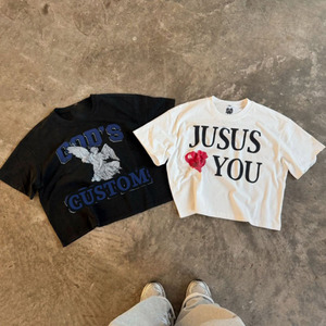 เสื้อยืดผ้าฝ้ายพิมพ์ลายดิจิทัลสำหรับผู้ชายเสื้อยืด100% ไหล่แบบไร้รอยต่อสำหรับผู้ชายเสื้อผ้าแนวสตรีท - Product Image 5