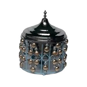 เครื่องอุ่นอาหารจานก้นลึกทรงกลมดีไซน์ลายนูนสีและขนาดพิเศษสไตล์อาหรับ - Product Image 1