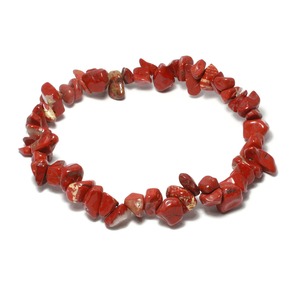สร้อยข้อมือหินแจสเปอร์สีแดงธรรมชาติสำหรับผู้หญิงผู้ชายสร้อยข้อมือหินคริสตัลบำบัดเครื่องประดับทางจิตวิญญาณมีความมั่นคง - Product Image 1